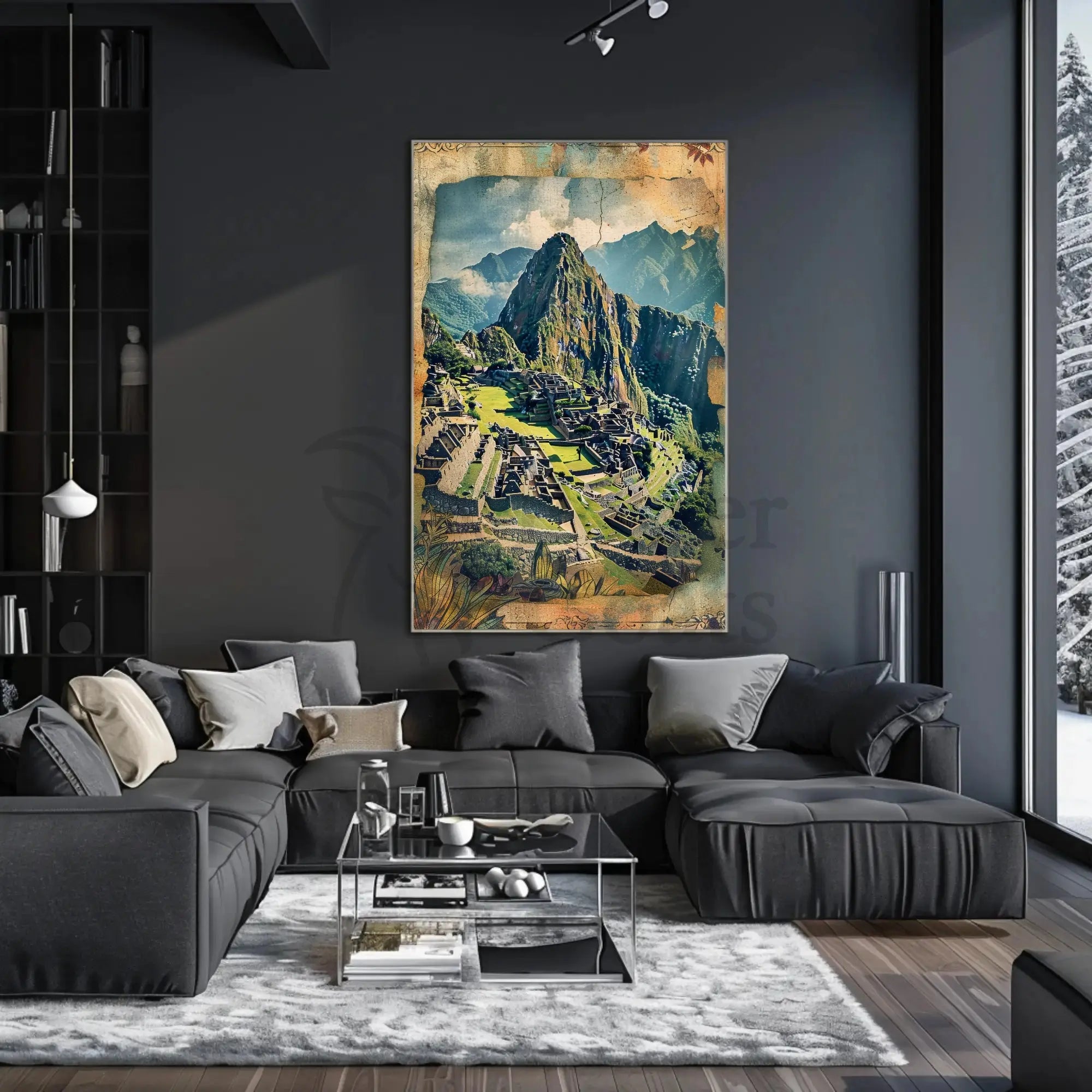 Machu Picchu Vintage Adventure Travel Poster PosterGoat