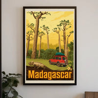 Madagascar Adventure Vintage Travel Exploration Poster PosterGoat