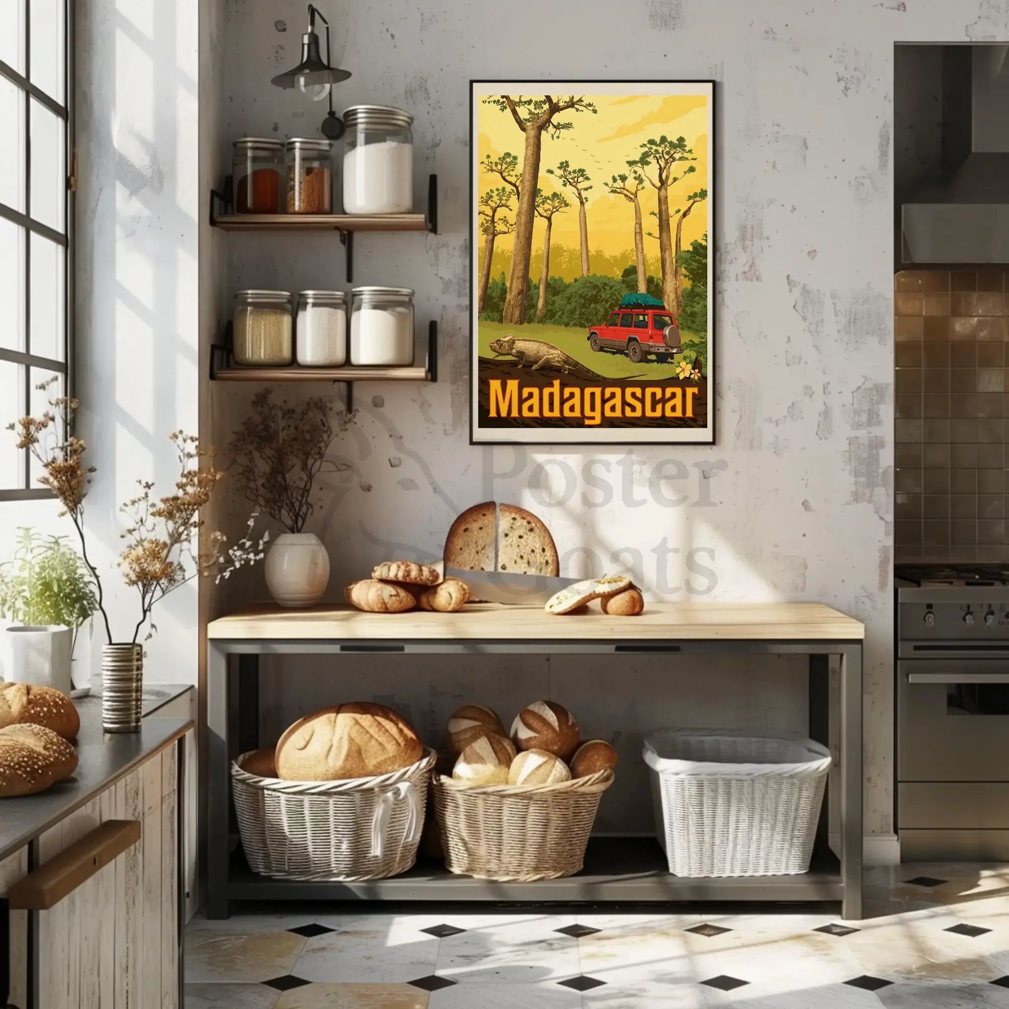 Madagascar Adventure Vintage Travel Exploration Poster PosterGoat