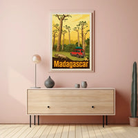 Madagascar Adventure Vintage Travel Exploration Poster PosterGoat