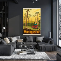 Madagascar Adventure Vintage Travel Exploration Poster PosterGoat