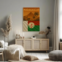 Madagascar Wildlife Adventure Vintage Travel Poster PosterGoat