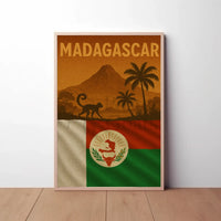 Madagascar Wildlife Adventure Vintage Travel Poster PosterGoat