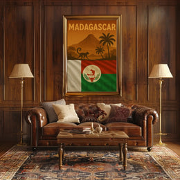 Madagascar Wildlife Adventure Vintage Travel Poster PosterGoat