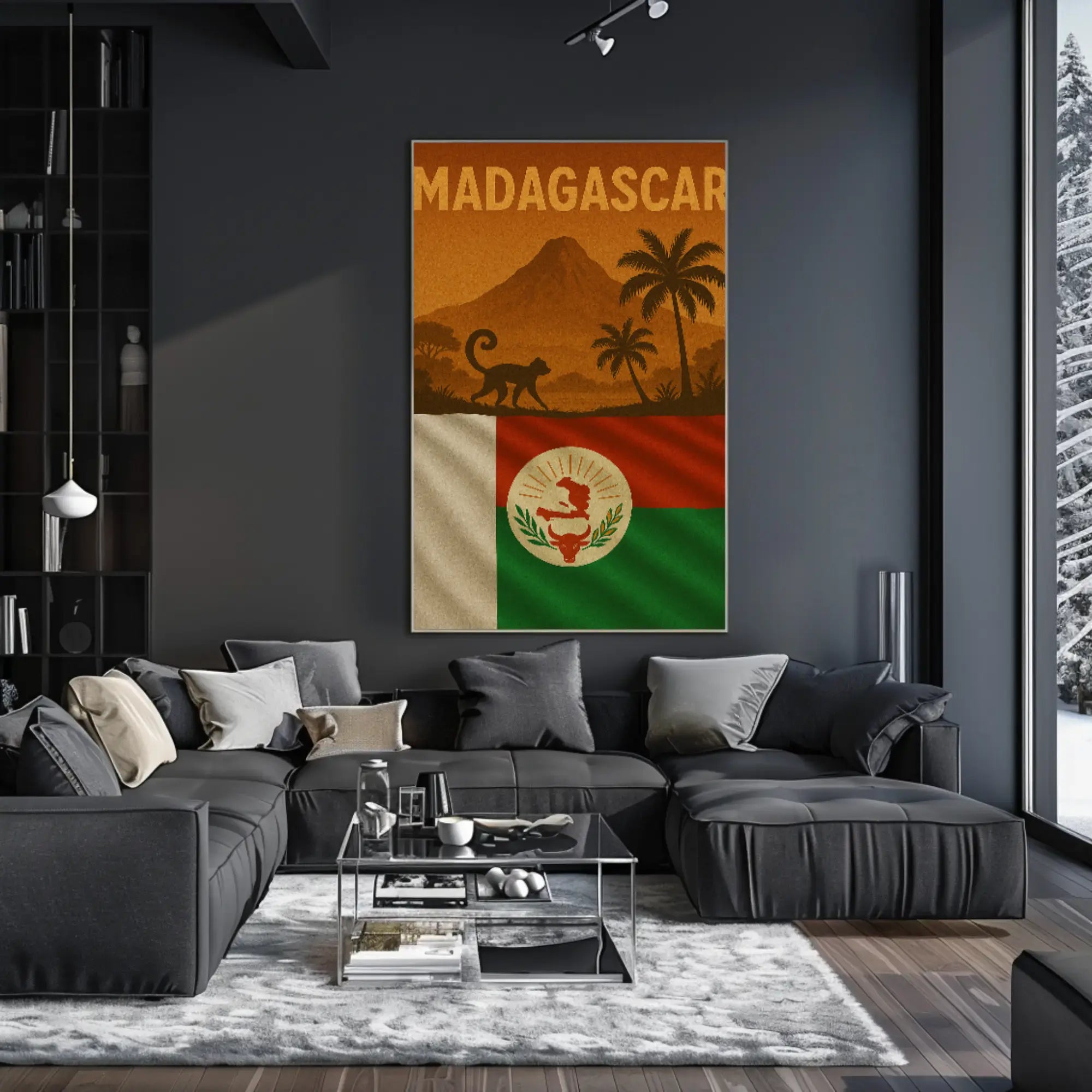 Madagascar Wildlife Adventure Vintage Travel Poster PosterGoat
