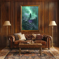 Magic Realm Cloak Figure Fantasia Futuristic Sci-Fi Poster PosterGoat