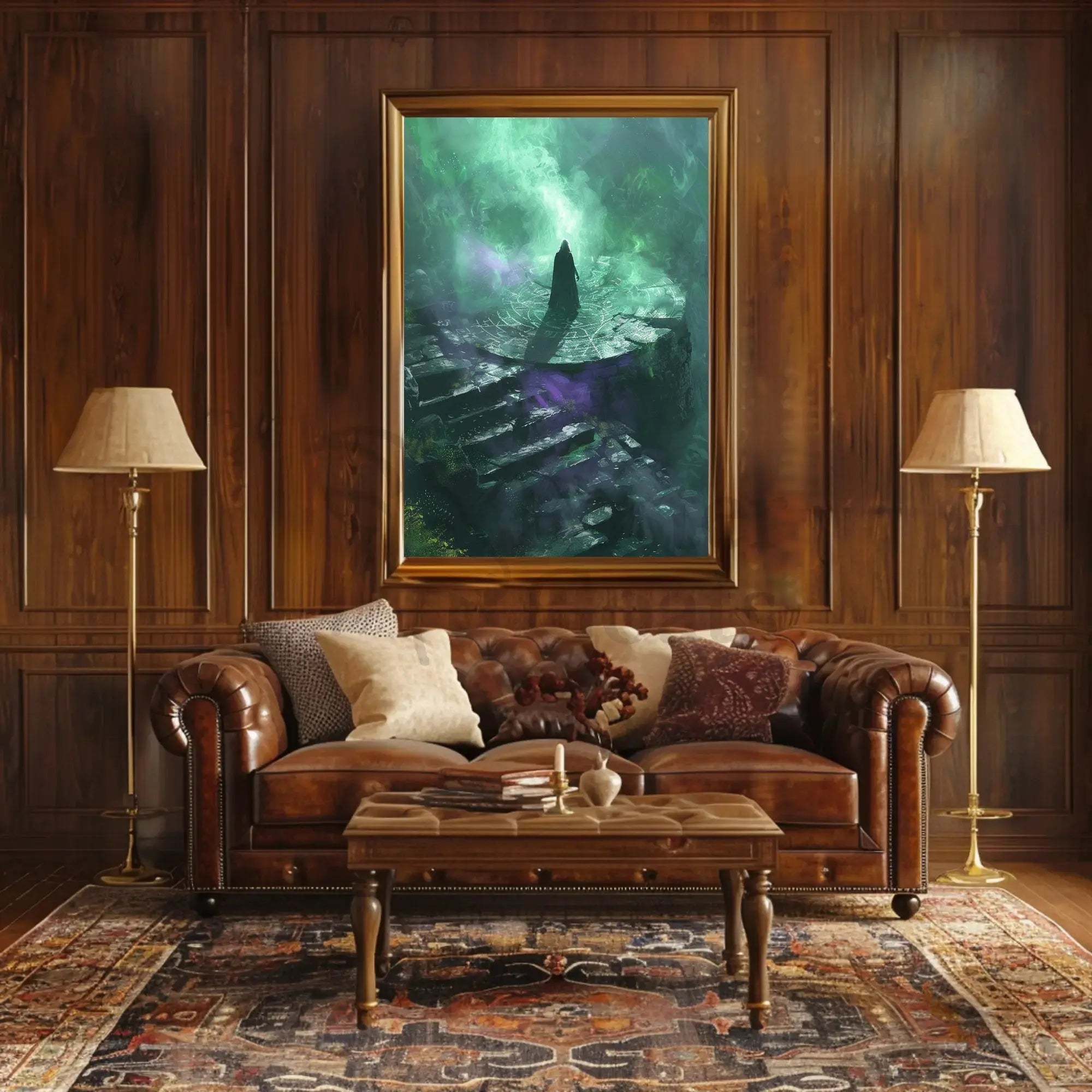 Magic Realm Cloak Figure Fantasia Futuristic Sci-Fi Poster PosterGoat