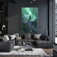 Magic Realm Cloak Figure Fantasia Futuristic Sci-Fi Poster PosterGoat