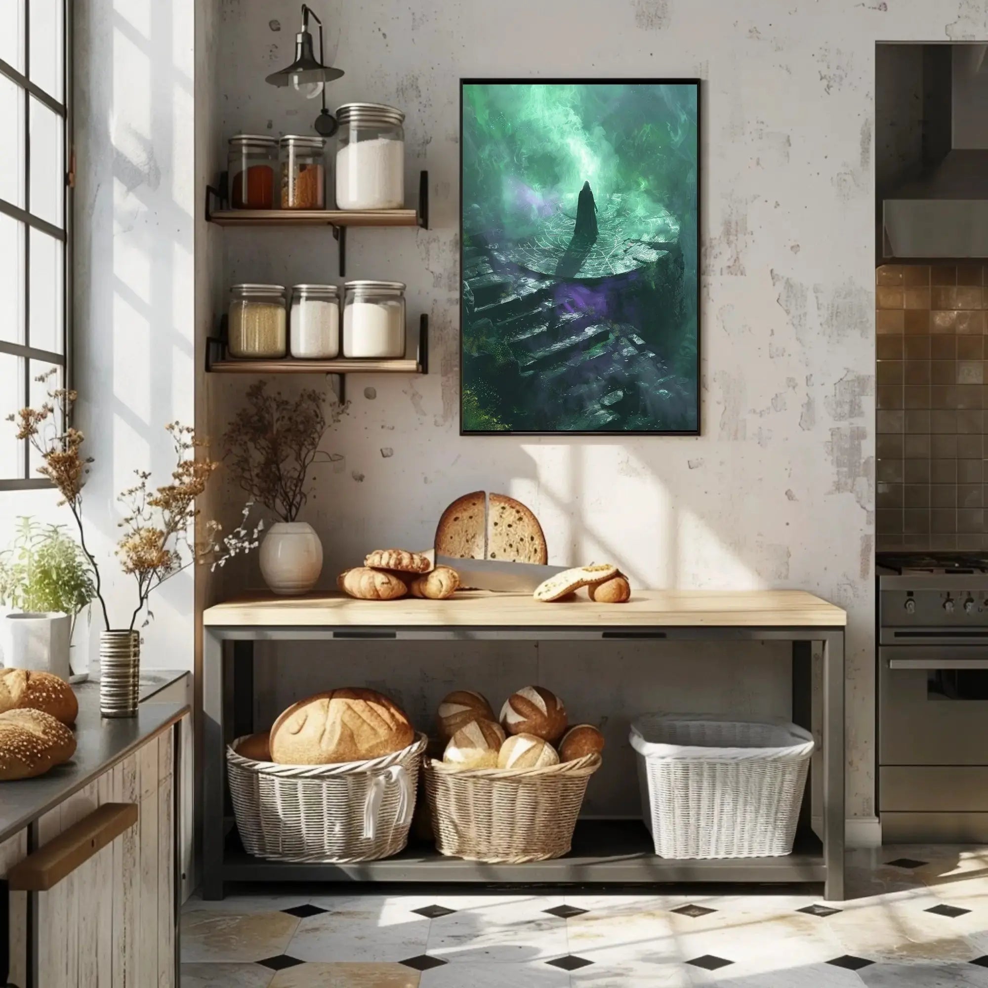 Magic Realm Cloak Figure Fantasia Futuristic Sci-Fi Poster PosterGoat