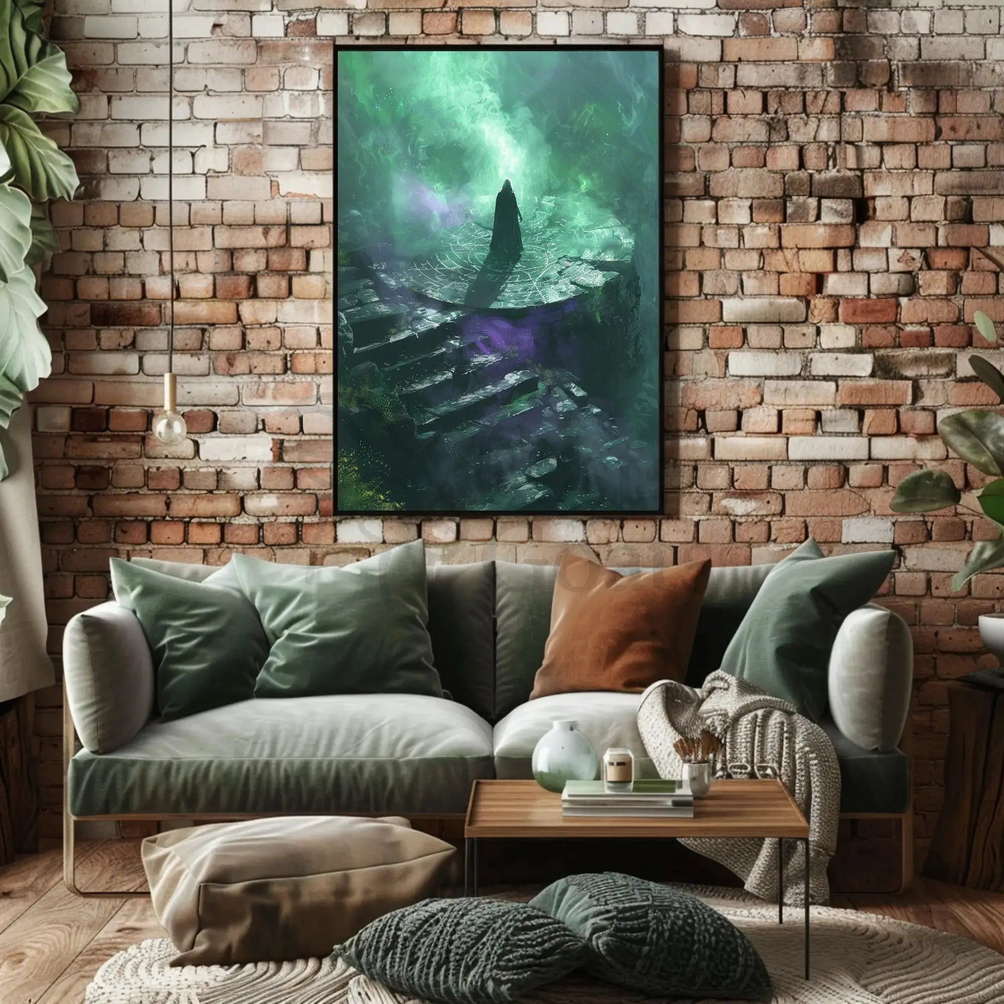 Magic Realm Cloak Figure Fantasia Futuristic Sci-Fi Poster PosterGoat
