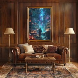 Magical Alchemist Library Fantasy Scene Poster PosterGoat