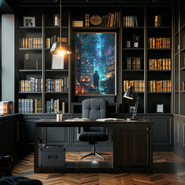 Magical Alchemist Library Fantasy Scene Poster PosterGoat