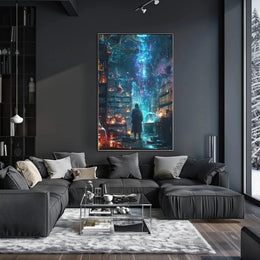 Magical Alchemist Library Fantasy Scene Poster PosterGoat