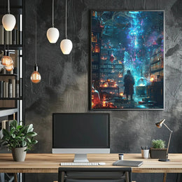 Magical Alchemist Library Fantasy Scene Poster PosterGoat