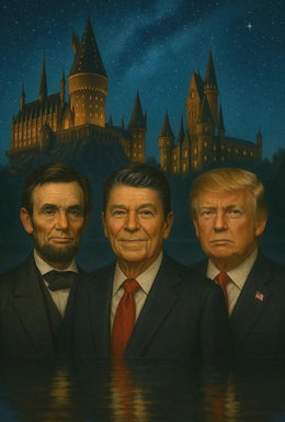 Magical Night at Hogwarts Inspired Historical Poster PosterGoat