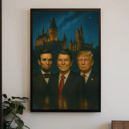 Magical Night at Hogwarts Inspired Historical Poster PosterGoat