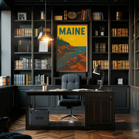 Maine Coastal Beauty Vintage Travel Poster PosterGoat
