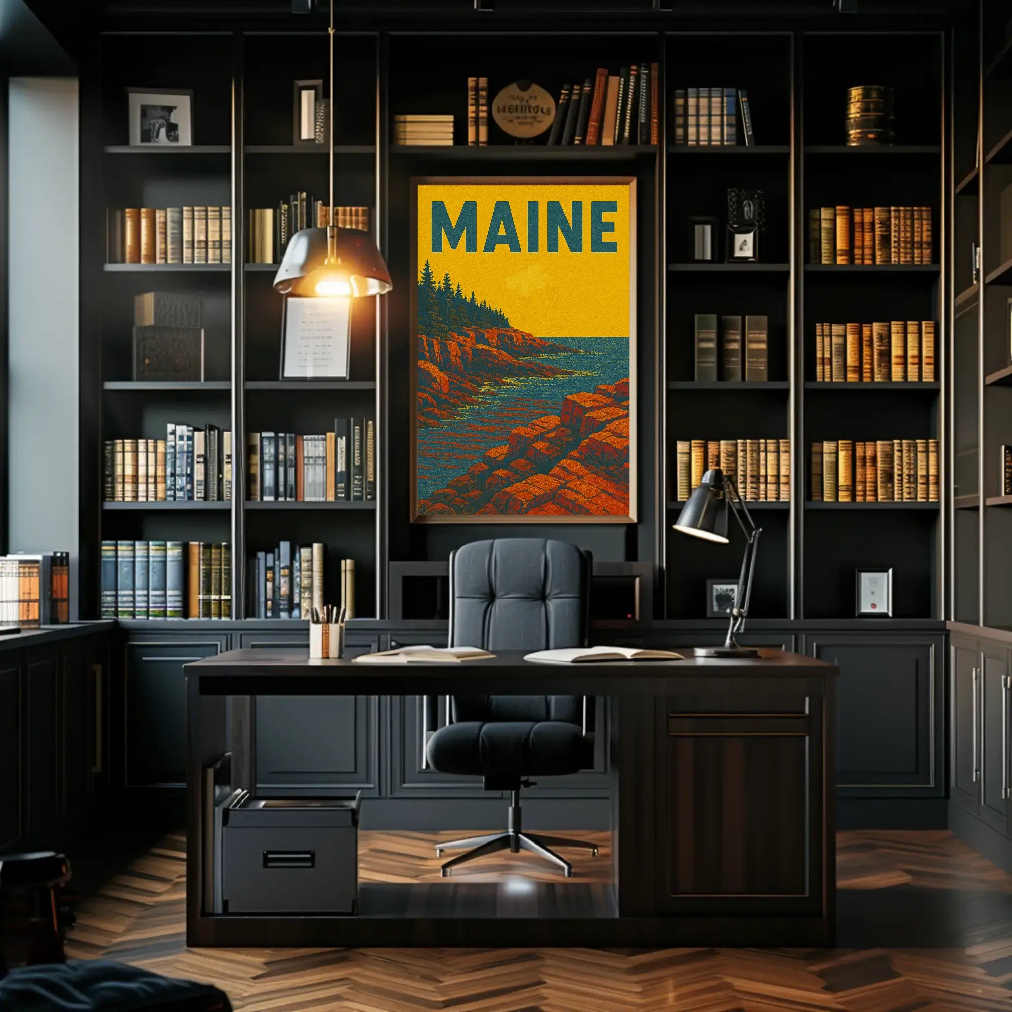 Maine Coastal Beauty Vintage Travel Poster PosterGoat