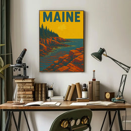Maine Coastal Beauty Vintage Travel Poster PosterGoat