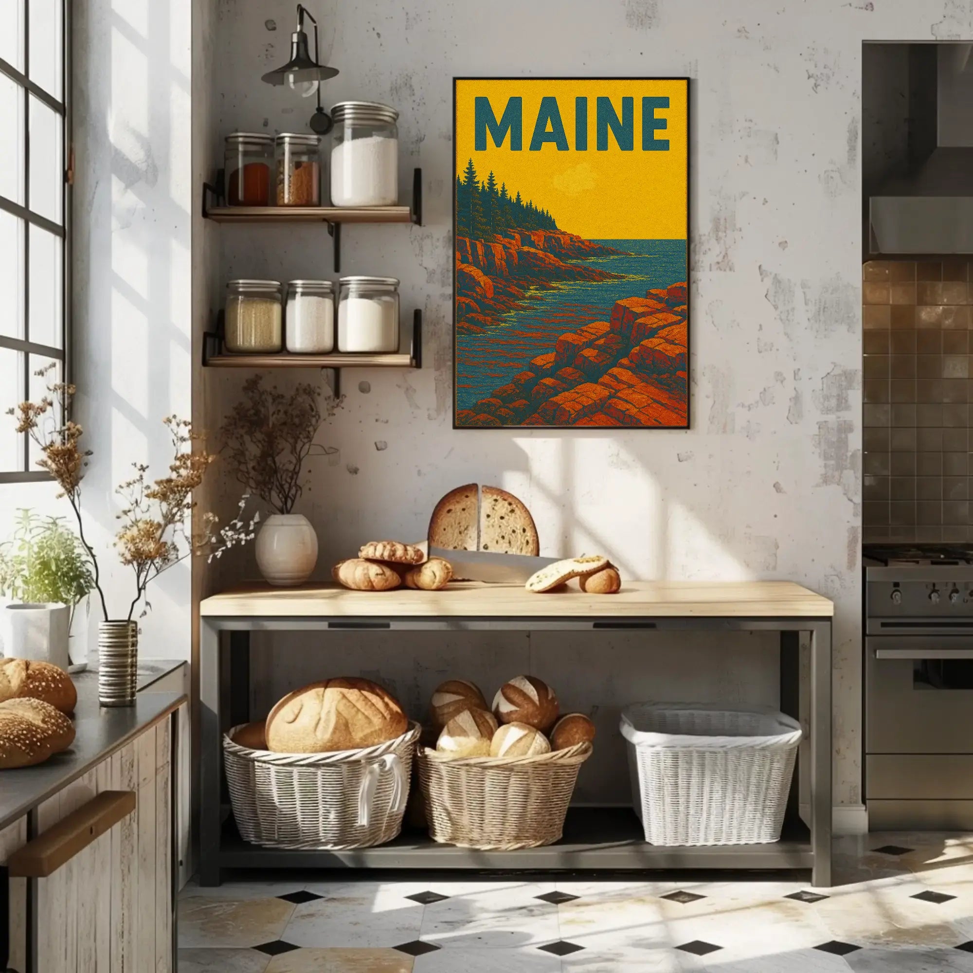 Maine Coastal Beauty Vintage Travel Poster PosterGoat