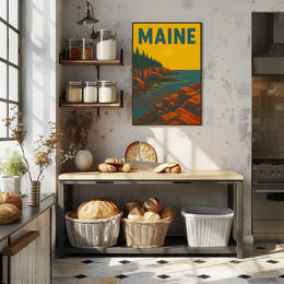 Maine Coastal Beauty Vintage Travel Poster PosterGoat