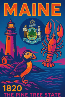 Maine Coastal Heritage Celebration Travel Poster PosterGoat