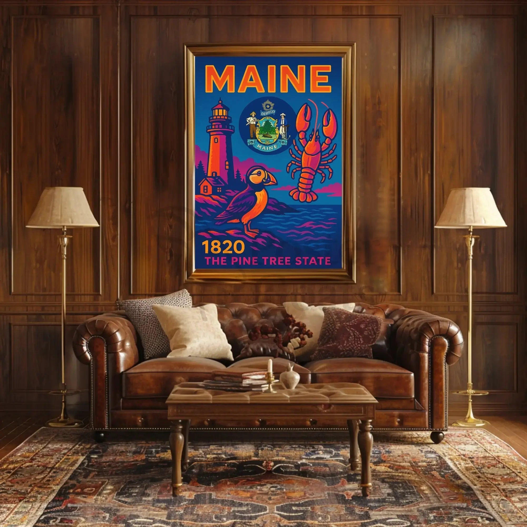 Maine Coastal Heritage Celebration Travel Poster PosterGoat
