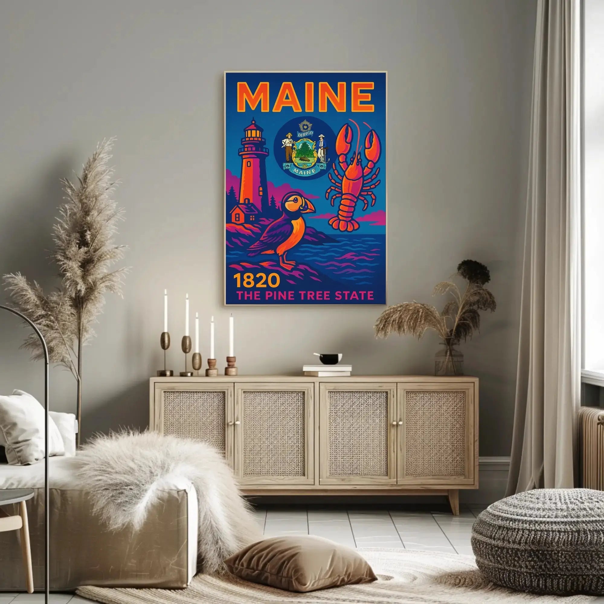 Maine Coastal Heritage Celebration Travel Poster PosterGoat