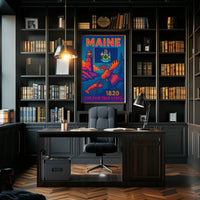 Maine The Pine Tree State Travel Poster PosterGoat