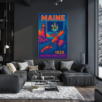 Maine The Pine Tree State Travel Poster PosterGoat