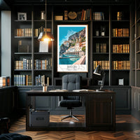 Maiori Amalfi Coast Travel Poster Retro Style Artwork PosterGoat