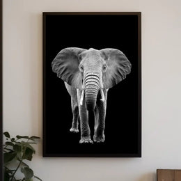 Majestic African Elephant Photorealistic Animal Poster PosterGoat