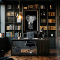 Majestic African Elephant Photorealistic Animal Poster PosterGoat