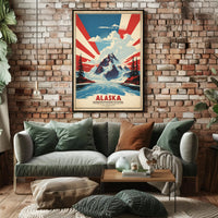Majestic Alaska Adventure Vintage Travel Poster PosterGoat