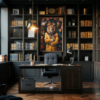 Majestic Anthropomorphic Lion Surreal Fantasy or Mythology Poster PosterGoat
