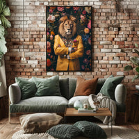 Majestic Anthropomorphic Lion Surreal Fantasy or Mythology Poster PosterGoat