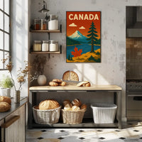 Majestic Canadian Landscape Vintage Travel Poster PosterGoat