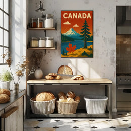 Majestic Canadian Landscape Vintage Travel Poster PosterGoat