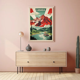 Majestic Canadian Rockies Travel Poster PosterGoat