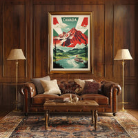 Majestic Canadian Rockies Travel Poster PosterGoat