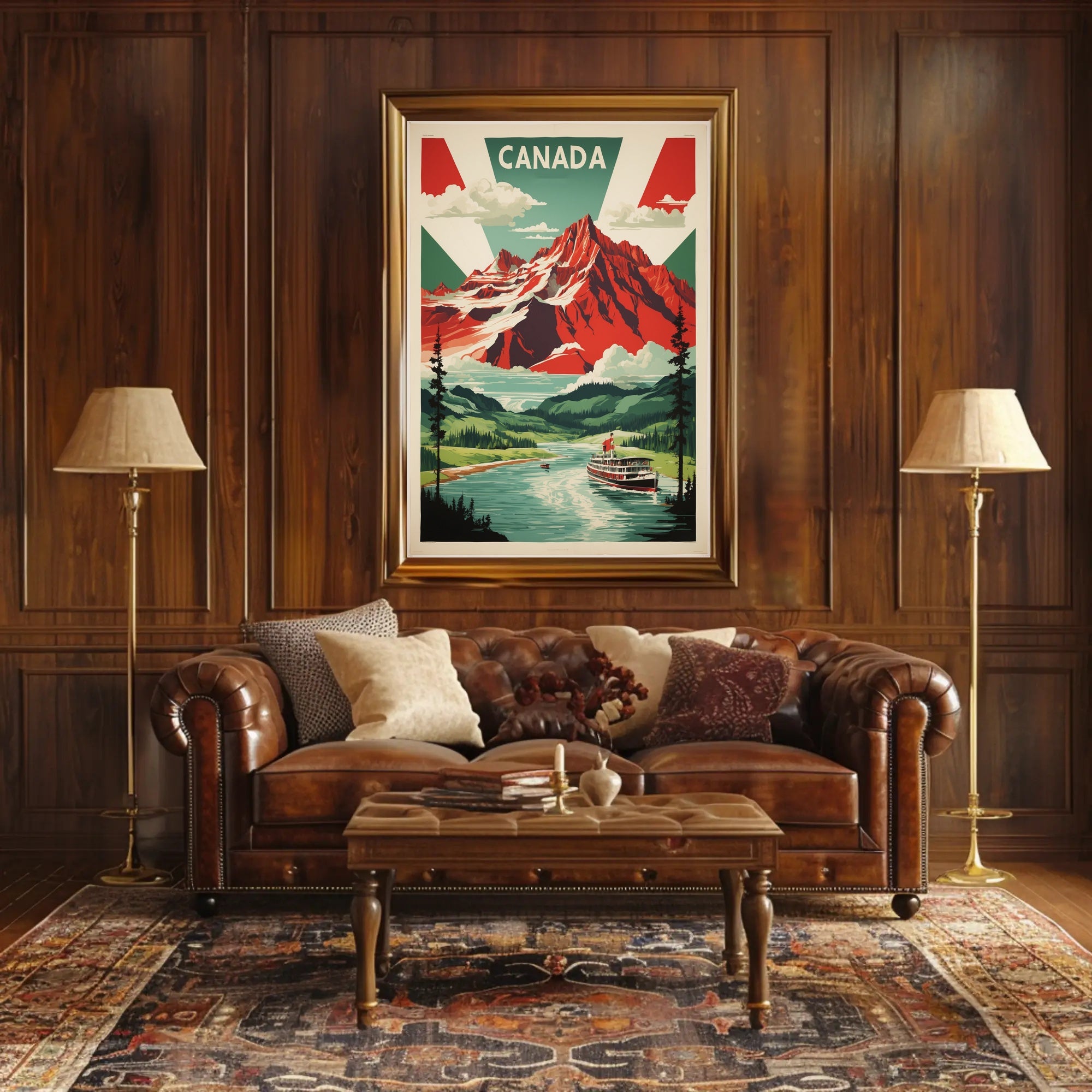 Majestic Canadian Rockies Travel Poster PosterGoat