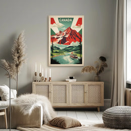 Majestic Canadian Rockies Travel Poster PosterGoat