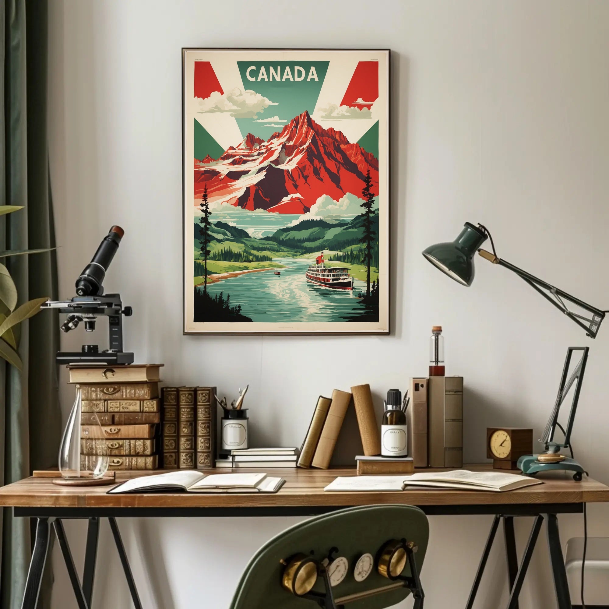 Majestic Canadian Rockies Travel Poster PosterGoat