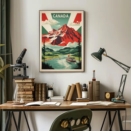 Majestic Canadian Rockies Travel Poster PosterGoat