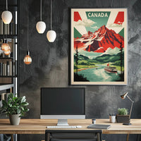 Majestic Canadian Rockies Travel Poster PosterGoat