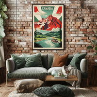 Majestic Canadian Rockies Travel Poster PosterGoat