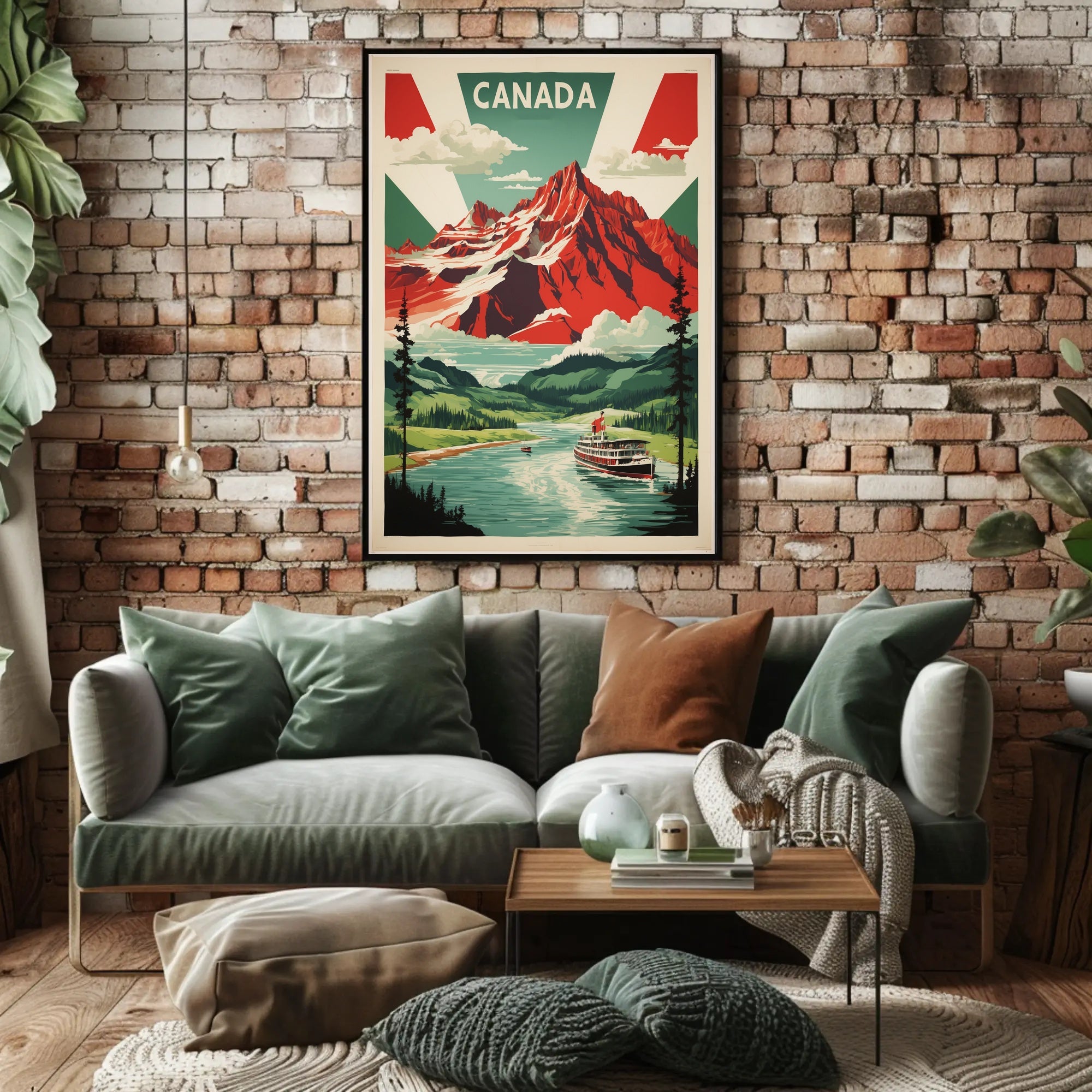 Majestic Canadian Rockies Travel Poster PosterGoat