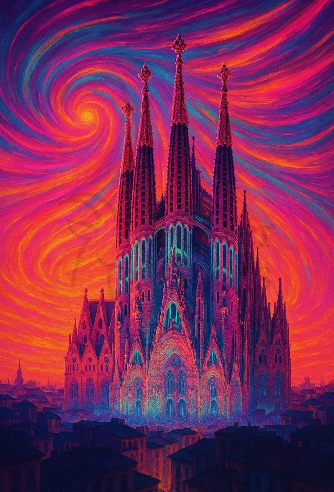 Majestic Cathedral Gothic Architecture Cultural Heritage Poster PosterGoat