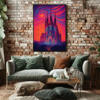 Majestic Cathedral Gothic Architecture Cultural Heritage Poster PosterGoat