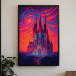 Majestic Cathedral Gothic Architecture Cultural Heritage Poster PosterGoat